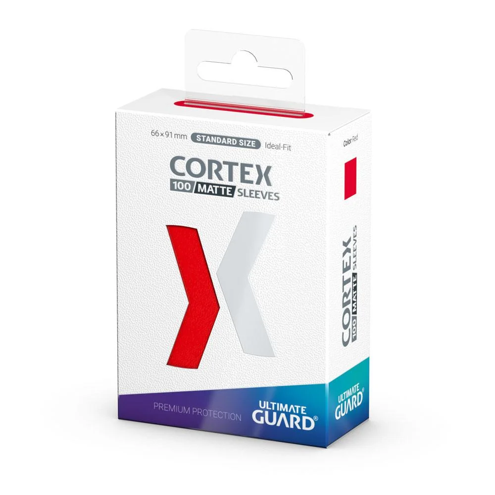 Ultimate Guard Cortex Sleeves Matte Standard Size 66 x 91 mm (100 Sleeves) - Red